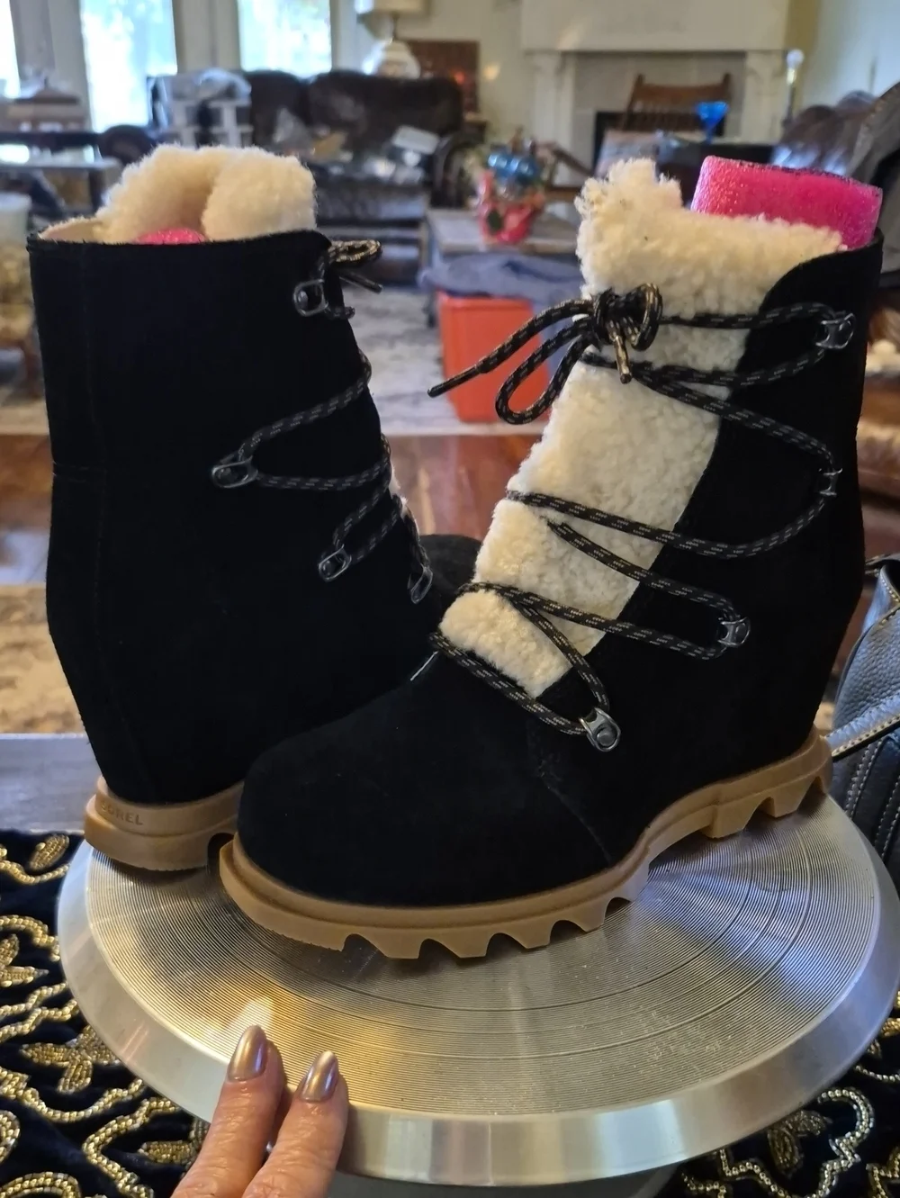 Sorel Joan of Arctic Wedge III Laceup. Premiun Winter Boot Sz.7.5. (#3022D)